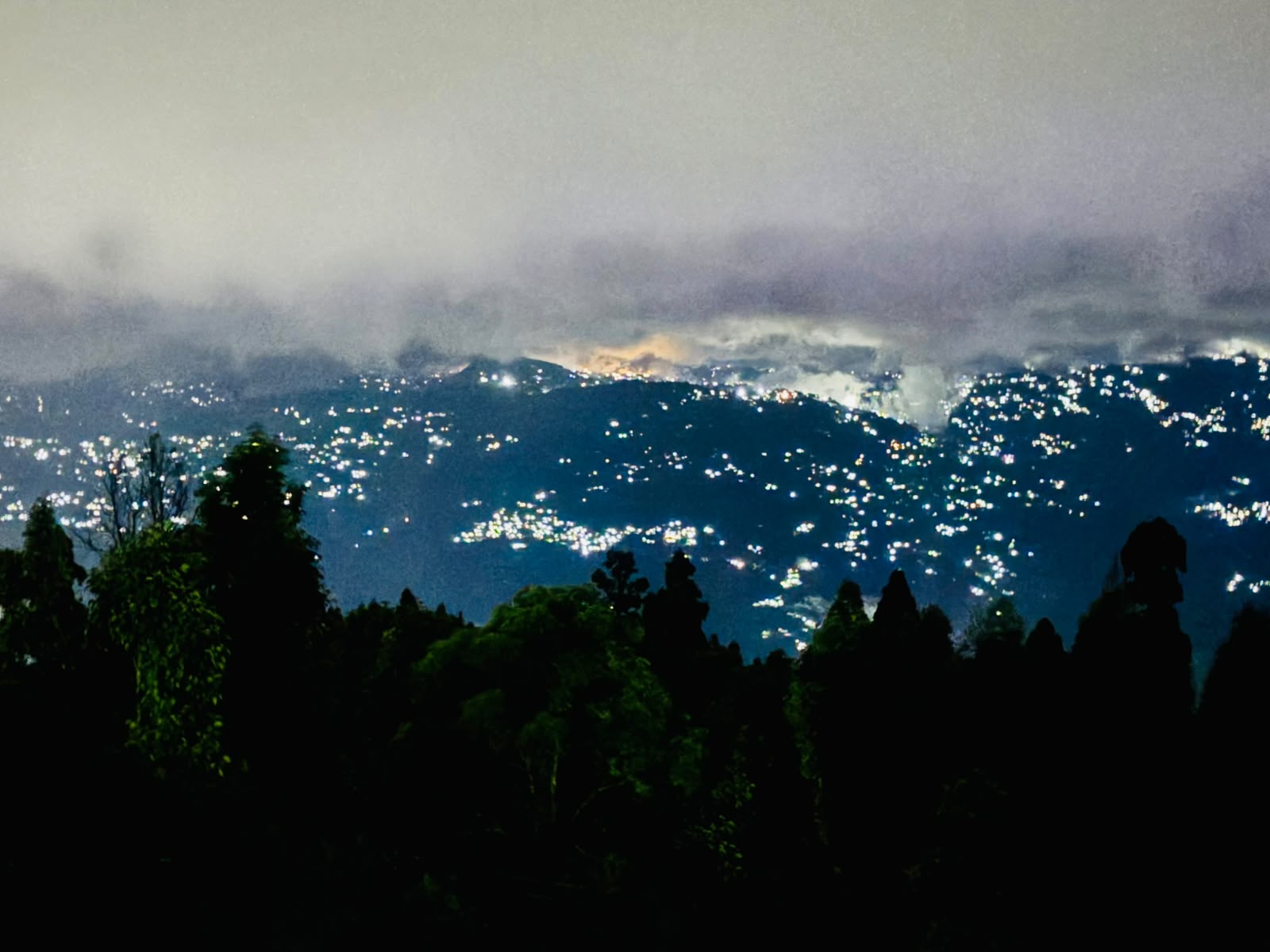 Night View of Valley Lights